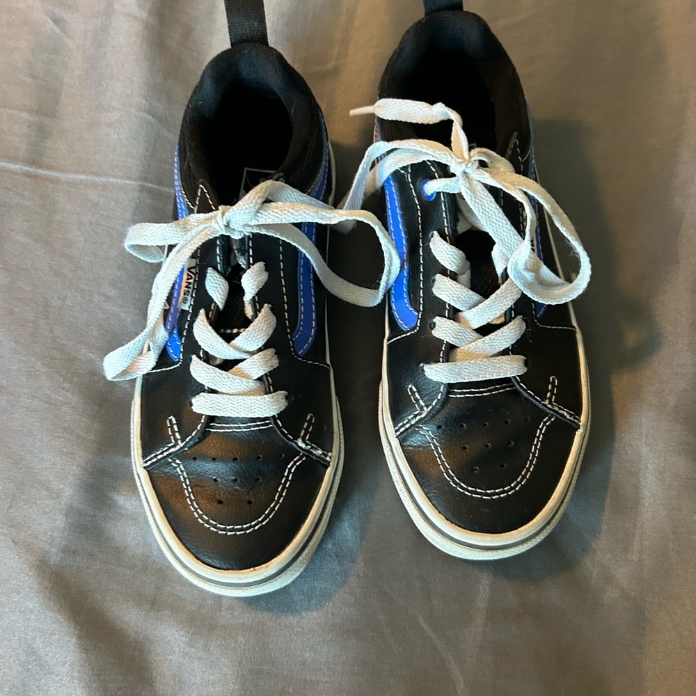 Vans black leather shoes